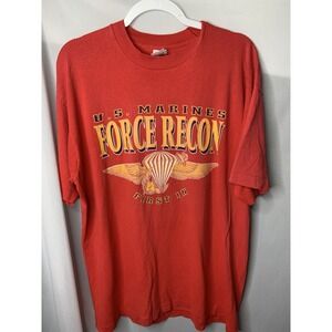 Mens XL U.S. Marines Force Recons First In Single Stitch Vintage Shirt‎